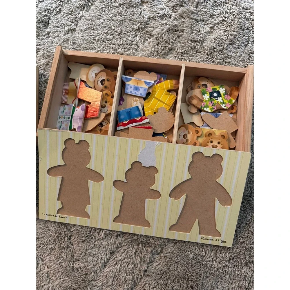 Melissa & Doug Wooden Puzzles - Bear Theme